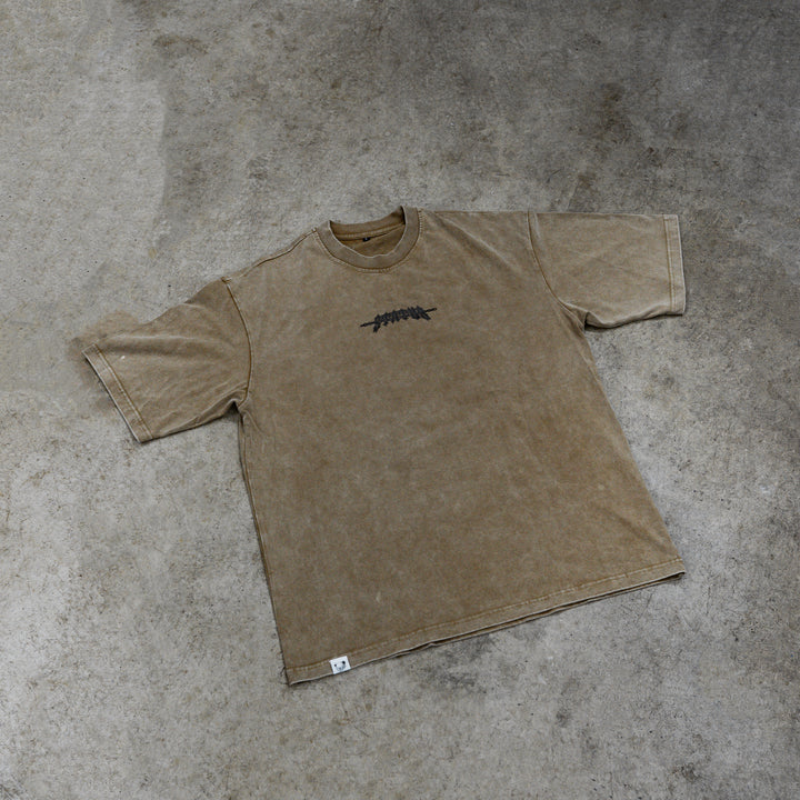 【oan】Cross West Washing Short Sleeve T-Shirt CHAIN WASHED SHIRT – withstatus